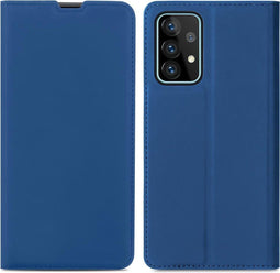 iMoshion Hoesje Geschikt voor Samsung Galaxy A52 (4G) / A52s / A52 (5G) Hoesje Met Pasjeshouder - iMoshion Slim Folio Bookcase - Donkerblauw