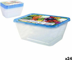 Set 8 Lunchboxen Privilege 1L Rechthoekig 17,5 x 12 x 7 cm (24 Stuks)