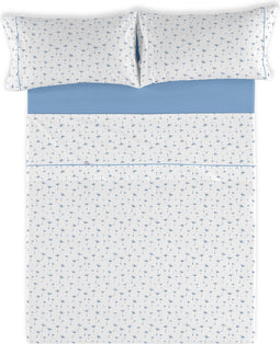 Set beddengoed Alexandra House Living Estelia Blauw Bed van 90 3 Onderdelen