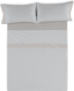 Set beddengoed Alexandra House Living Parelgrijs Bed van 180 4 Onderdelen