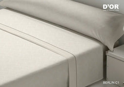 Set beddengoed D'Or BERLIN Beige Bed van 135 Franela