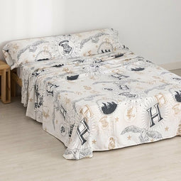 Set beddengoed Harry Potter Beige Multicolour Bed van 90 160 x 270 cm 160 x 200 cm