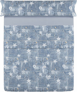 Set beddengoed Lois TEJANO Blauw Bed van 180