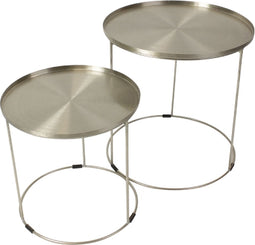 Set Bijzettafels Rond - Zilver
