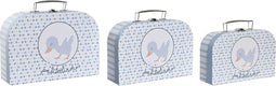 Set decoratieve dozen DKD Home Decor Blauw Metaal Multicolour Karton (28 x 9,5 x 20 cm)
