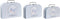 Set decoratieve dozen DKD Home Decor Blauw Metaal Multicolour Karton (28 x 9,5 x 20 cm)