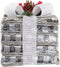 Set decoratieve dozen DKD Home Decor LED Metaal Rotan Besneeuwd (25 x 25 x 29 cm)