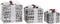 Set decoratieve dozen DKD Home Decor LED Metaal Rotan Besneeuwd (25 x 25 x 29 cm)