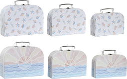 Set decoratieve dozen DKD Home Decor Metaal Multicolour Karton (28 x 9,5 x 20 cm) (2 Stuks)