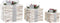 Set decoratieve dozen DKD Home Decor Wit LED Rotan (25 x 25 x 28 cm)