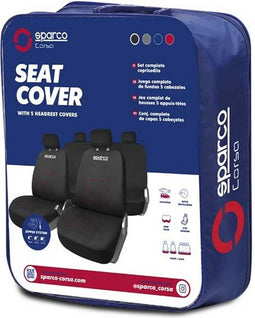 Set hoezen voor zittingen Sparco Corsa Zwart/Rood