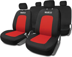 Set hoezen voor zittingen Sparco Sport Zwart/Rood