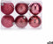 Set kerstballen Roze PVC Ø 8 cm (24 Stuks)