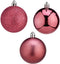 Set kerstballen Roze PVC Ø 8 cm (24 Stuks)