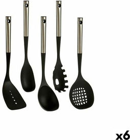 Set Keukengerei Zwart Plastic 8,5 x 35 x 20,5 cm (6 Stuks)