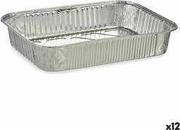 Set Keukenservies Kinvara 17234 Aluminium 22 x 15,6 x 4,8 cm Wegwerpbaar (12 Stuks)