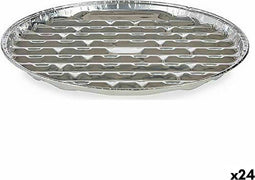 Set Keukenservies Wegwerpbaar Pizza Aluminium 32 x 3 x 32 cm (24 Stuks)