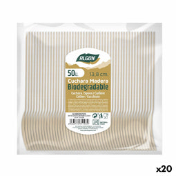 Set Lepels Algon Toetjes Hout 20 Stuks 14 x 3 x 0,2 cm