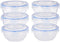 Set Lunchboxen Hermetisch Blauw Transparant Plastic 800 ml 15,5 x 7,5 x 15,5 cm (8 Stuks)