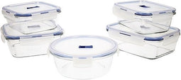 Set Lunchboxen Luminarc Pure Box Active (5 pcs) Tweekleurig Glas 43 x 32 x 18 cm (5 Stuks)