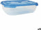 Set Lunchboxen Tontarelli Nuvola 1,15 L Blauw Rechthoekig 3 Onderdelen (12 Stuks)