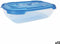 Set Lunchboxen Tontarelli Nuvola 2 L Blauw Rechthoekig 2 Onderdelen (12 Stuks)