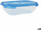 Set Lunchboxen Tontarelli Nuvola 500 ml Blauw Rechthoekig 4 Onderdelen (12 Stuks)