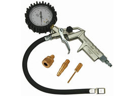 Stanley Pneumatisch bandenvulpistool met manometer, 3 opzetstukken, voor fietsen, ballen en luchtbedden