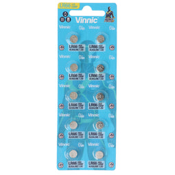 Set of 10 AG 4 batteries, LR66, L626F, V376, V377 button cell LR626 batteries, 1.5V typically 18mAh