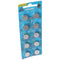 Set of 10 LR43, VA12GA, 186, 84, LR1142 button cell Vinnic G12, AG12, L1142, RW84, D186