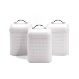 SET OF METAL CONTAINERS 3 PCS MR-1676-3S-WHITE