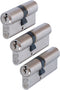 Set S2 veiligheidsprofielcilinders S6 SKG 2, dubbele cilinder, combinatiematen 2x 30/45 + 1x 30/30 (set van 3 gelijksluitend)