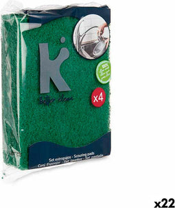 Set schuursponsjes Groen Schuurvezel 11,3 X 15,7 X 0,5 cm (22 Stuks)