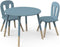 Set van 1 tafel + 2 stoelen FIRMIANA - Scandinavische stijl - kleuren: stormblauw en natuurlijk hout - DEMEYERE