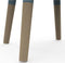 Set van 1 tafel + 2 stoelen FIRMIANA - Scandinavische stijl - kleuren: stormblauw en natuurlijk hout - DEMEYERE