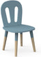 Set van 1 tafel + 2 stoelen FIRMIANA - Scandinavische stijl - kleuren: stormblauw en natuurlijk hout - DEMEYERE