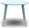 Set van 1 tafel + 2 stoelen FIRMIANA - Scandinavische stijl - kleuren: stormblauw en natuurlijk hout - DEMEYERE