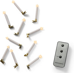 Set van 10 LED Kaarsen Wit - 14 cm - Kerstverlichting
