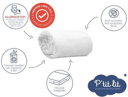 Set van 2 Allergostop babymatrasbeschermers - 60x120 cm - Tegen bedwantsen en huisstofmijt - Volledige waterdichte hoes