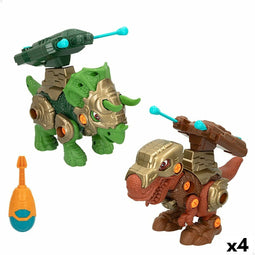 Set van 2 Dinosaurussen Colorbaby 21 x 14 x 9,5 cm gearticuleerd Werpt Projectielen 4 Stuks Dinosaur