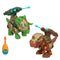 Set van 2 Dinosaurussen Colorbaby 21 x 14 x 9,5 cm gearticuleerd Werpt Projectielen 4 Stuks Dinosaur
