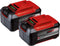 Set van 2 EINHELL 18V Power X-Change batterijen - 5.2Ah - Twinpack