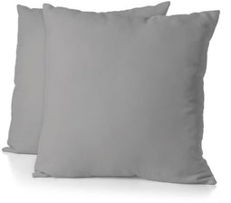 Set van 2 kussenslopen - HOME LINGE PASSION - 63 x 63 cm - Lichtgrijs
