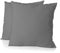 Set van 2 kussenslopen - HOME LINGE PASSION - 63 x 63 cm - Antracietgrijs