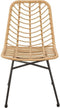 Set van 2 meubelen - Imitatie natuurlijk rotan - Stalen structuur - L63,5 x H 86 x D 48 cm