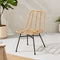 Set van 2 meubelen - Imitatie natuurlijk rotan - Stalen structuur - L63,5 x H 86 x D 48 cm