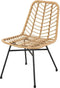 Set van 2 meubelen - Imitatie natuurlijk rotan - Stalen structuur - L63,5 x H 86 x D 48 cm