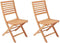 Set van 2 opklapbare tuinstoelen in FSC eucalyptus - 57 x 46.5 x 90 cm