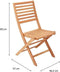 Set van 2 opklapbare tuinstoelen in FSC eucalyptus - 57 x 46.5 x 90 cm