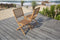 Set van 2 opklapbare tuinstoelen in FSC eucalyptus - 57 x 46.5 x 90 cm